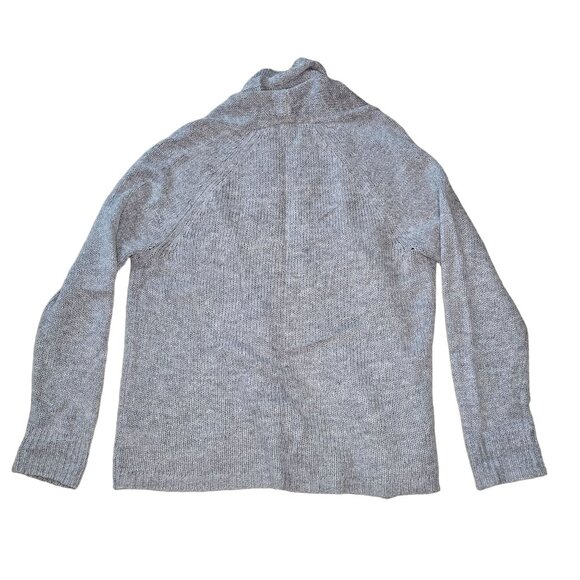 Michael Kors Womens Cable Knit Cardigan Sweater Gray LG Wool Blend Open Front - Picture 6 of 7